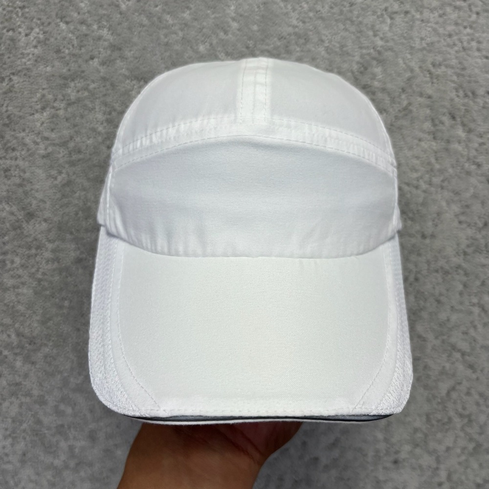 Hind Running Hat One Size White Mesh Performance Adjustable Reflective Trim